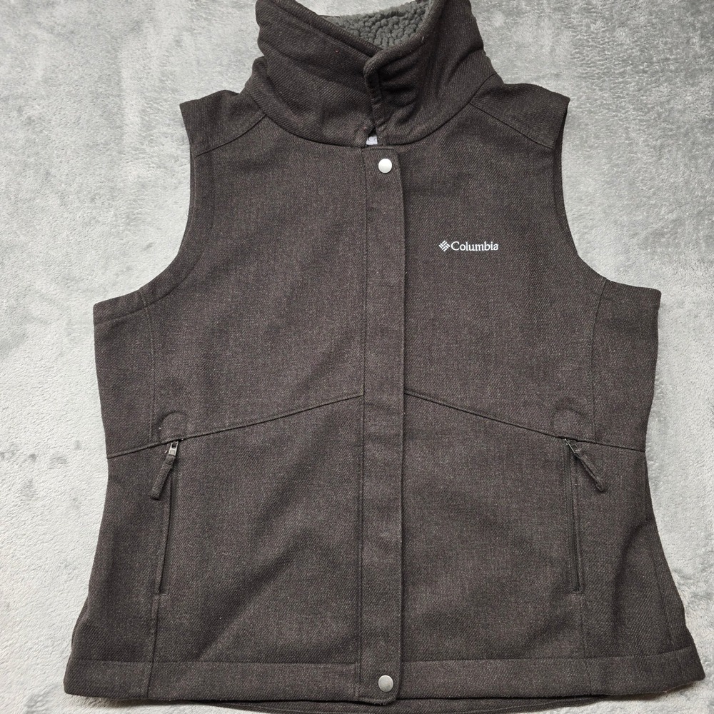 Columbia Interchange Vest Mens XL‎ Brown Sherpa Lined Full Zip XL7905 1490651